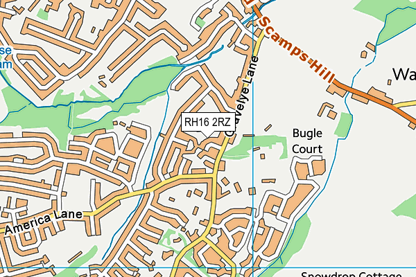 RH16 2RZ map - OS VectorMap District (Ordnance Survey)