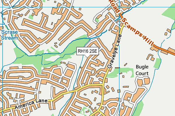 RH16 2SE map - OS VectorMap District (Ordnance Survey)
