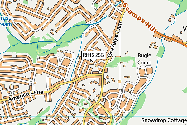 RH16 2SG map - OS VectorMap District (Ordnance Survey)