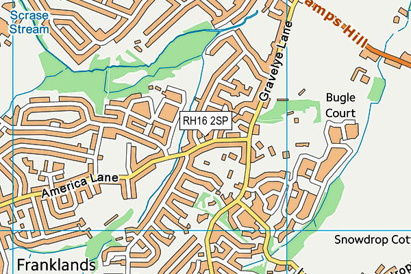 RH16 2SP map - OS VectorMap District (Ordnance Survey)