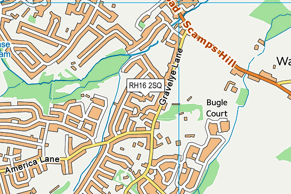 RH16 2SQ map - OS VectorMap District (Ordnance Survey)