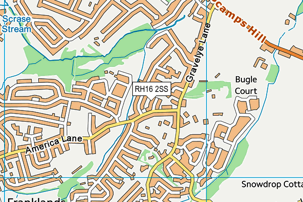 RH16 2SS map - OS VectorMap District (Ordnance Survey)