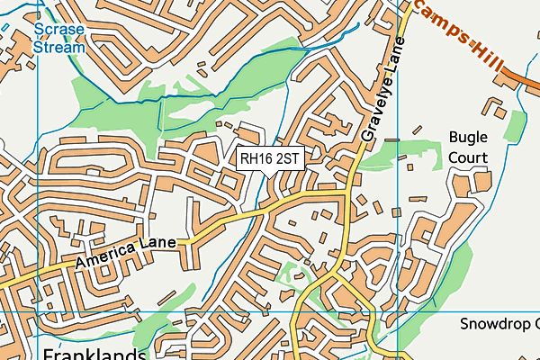 RH16 2ST map - OS VectorMap District (Ordnance Survey)