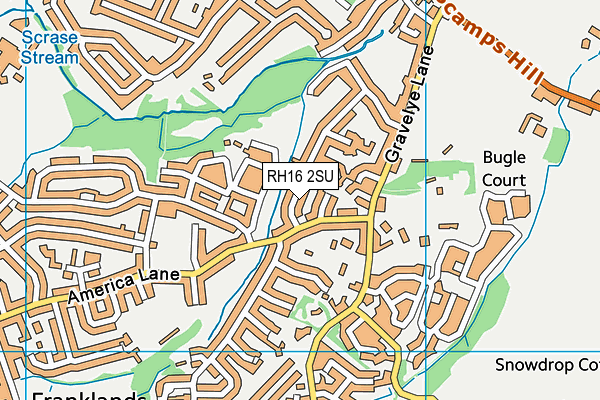 RH16 2SU map - OS VectorMap District (Ordnance Survey)