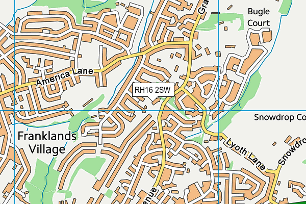 RH16 2SW map - OS VectorMap District (Ordnance Survey)
