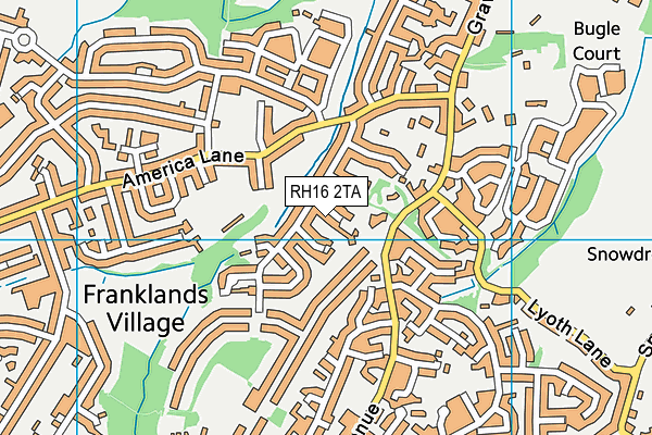 RH16 2TA map - OS VectorMap District (Ordnance Survey)