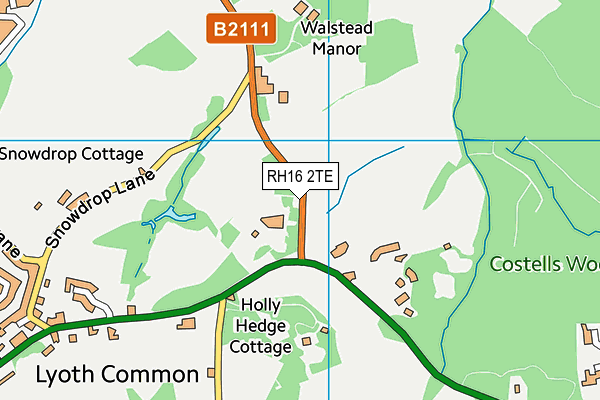 RH16 2TE map - OS VectorMap District (Ordnance Survey)