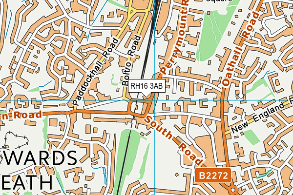 RH16 3AB map - OS VectorMap District (Ordnance Survey)