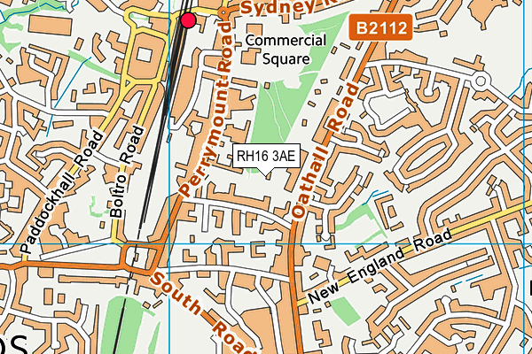 RH16 3AE map - OS VectorMap District (Ordnance Survey)