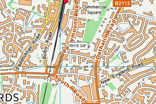 RH16 3AF map - OS VectorMap District (Ordnance Survey)