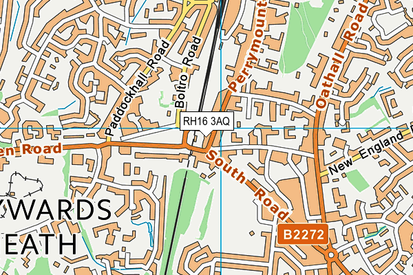 RH16 3AQ map - OS VectorMap District (Ordnance Survey)