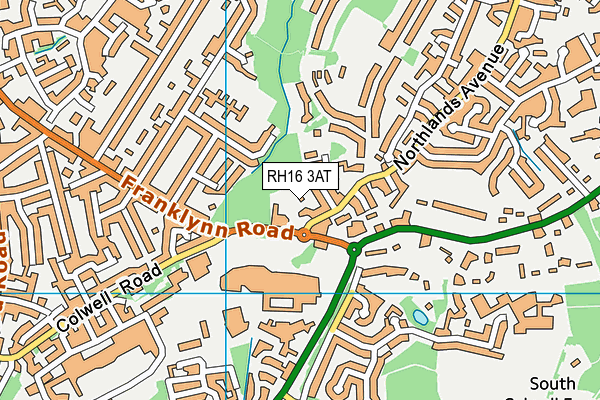RH16 3AT map - OS VectorMap District (Ordnance Survey)