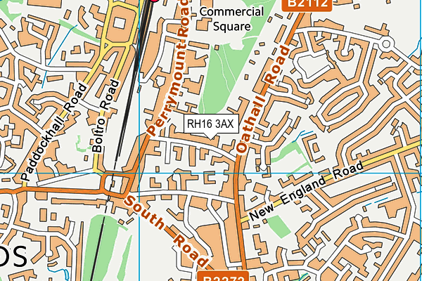 RH16 3AX map - OS VectorMap District (Ordnance Survey)