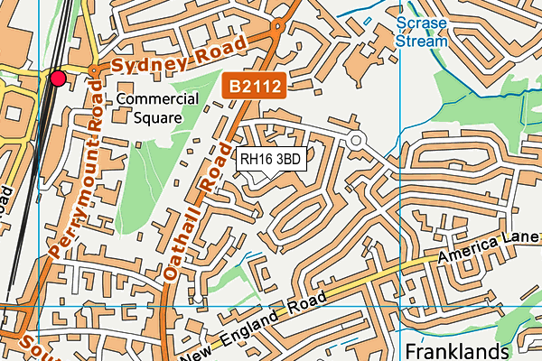 RH16 3BD map - OS VectorMap District (Ordnance Survey)