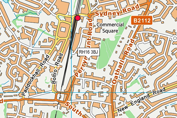 RH16 3BJ map - OS VectorMap District (Ordnance Survey)