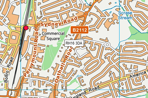 RH16 3DA map - OS VectorMap District (Ordnance Survey)