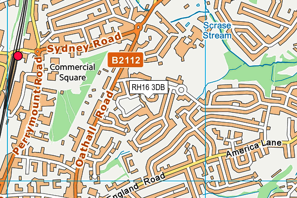 RH16 3DB map - OS VectorMap District (Ordnance Survey)