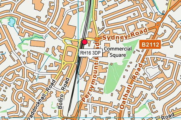 RH16 3DP map - OS VectorMap District (Ordnance Survey)