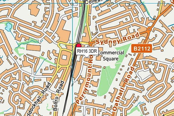 RH16 3DR map - OS VectorMap District (Ordnance Survey)
