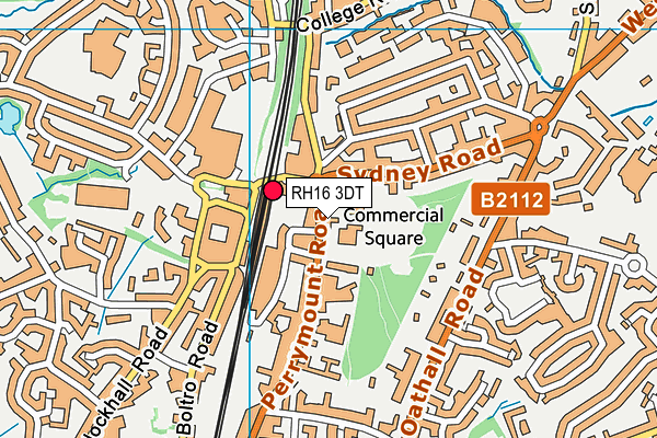 RH16 3DT map - OS VectorMap District (Ordnance Survey)