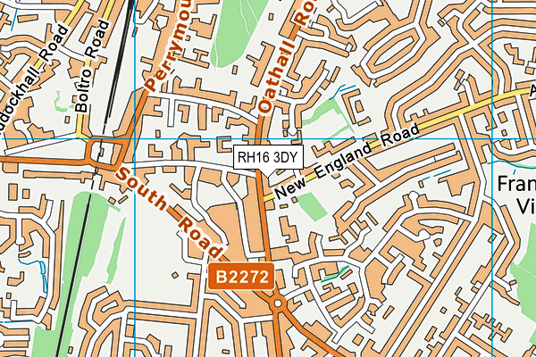 RH16 3DY map - OS VectorMap District (Ordnance Survey)