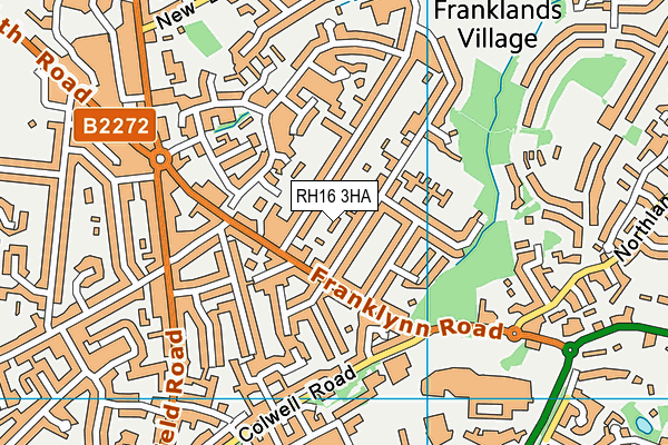 RH16 3HA map - OS VectorMap District (Ordnance Survey)