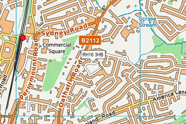 RH16 3HB map - OS VectorMap District (Ordnance Survey)