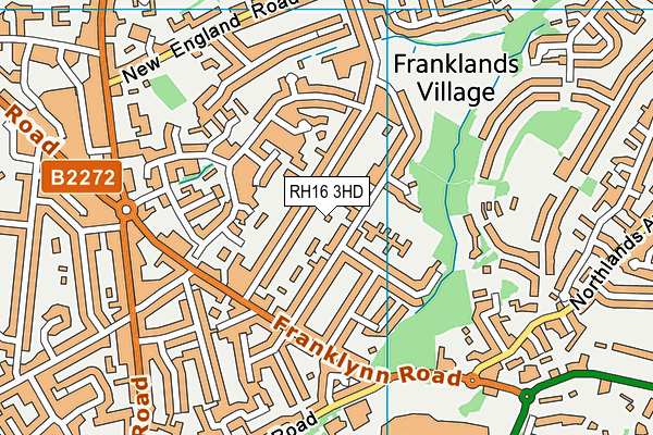 RH16 3HD map - OS VectorMap District (Ordnance Survey)