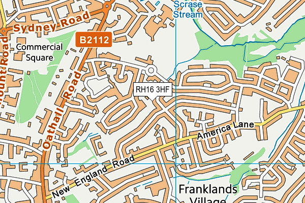 RH16 3HF map - OS VectorMap District (Ordnance Survey)