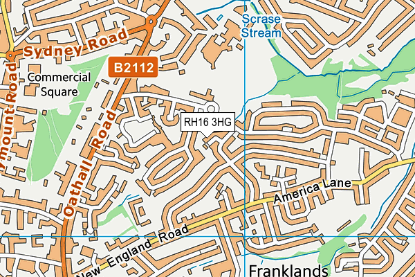 RH16 3HG map - OS VectorMap District (Ordnance Survey)