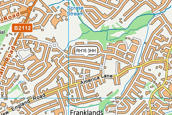 RH16 3HH map - OS VectorMap District (Ordnance Survey)