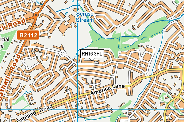 RH16 3HL map - OS VectorMap District (Ordnance Survey)