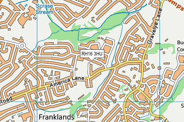 RH16 3HU map - OS VectorMap District (Ordnance Survey)