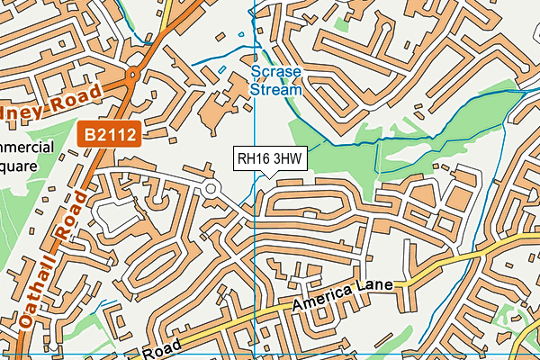 RH16 3HW map - OS VectorMap District (Ordnance Survey)