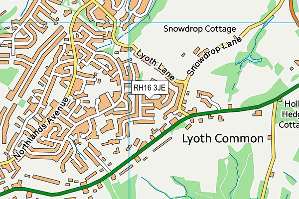 RH16 3JE map - OS VectorMap District (Ordnance Survey)