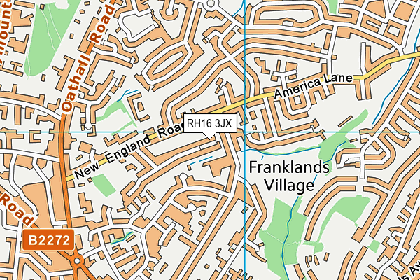 RH16 3JX map - OS VectorMap District (Ordnance Survey)