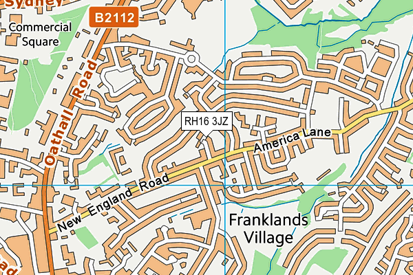 RH16 3JZ map - OS VectorMap District (Ordnance Survey)