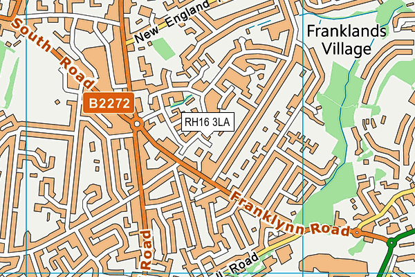 RH16 3LA map - OS VectorMap District (Ordnance Survey)