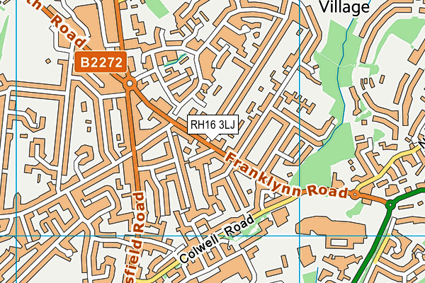 RH16 3LJ map - OS VectorMap District (Ordnance Survey)