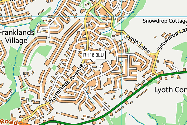 RH16 3LU map - OS VectorMap District (Ordnance Survey)