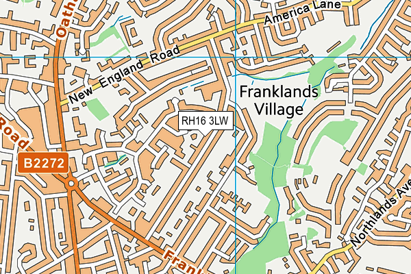 RH16 3LW map - OS VectorMap District (Ordnance Survey)