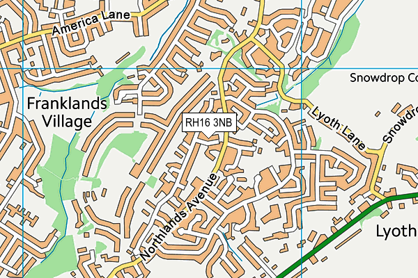 RH16 3NB map - OS VectorMap District (Ordnance Survey)