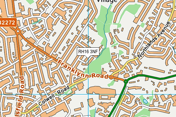 RH16 3NF map - OS VectorMap District (Ordnance Survey)