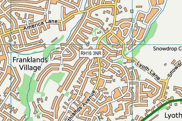 RH16 3NR map - OS VectorMap District (Ordnance Survey)