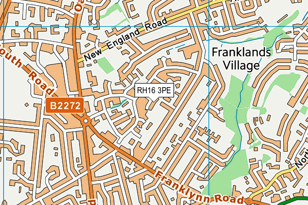 RH16 3PE map - OS VectorMap District (Ordnance Survey)