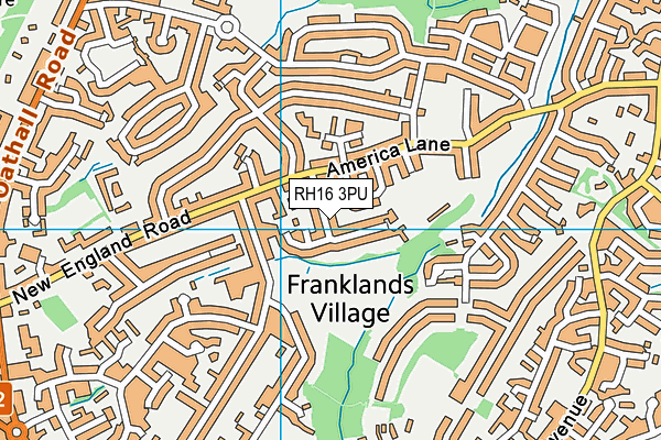 RH16 3PU map - OS VectorMap District (Ordnance Survey)