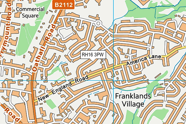 RH16 3PW map - OS VectorMap District (Ordnance Survey)