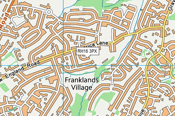 RH16 3PX map - OS VectorMap District (Ordnance Survey)
