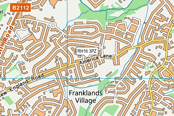 RH16 3PZ map - OS VectorMap District (Ordnance Survey)