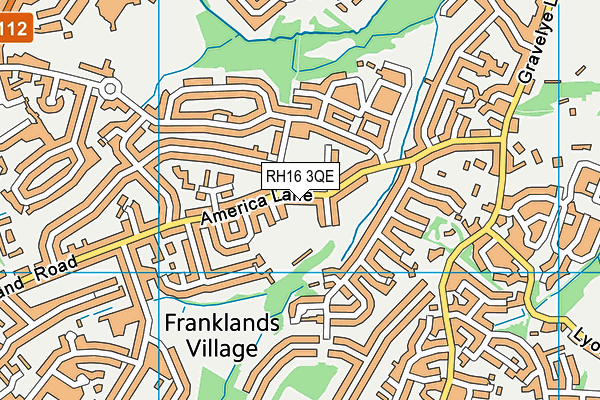 RH16 3QE map - OS VectorMap District (Ordnance Survey)